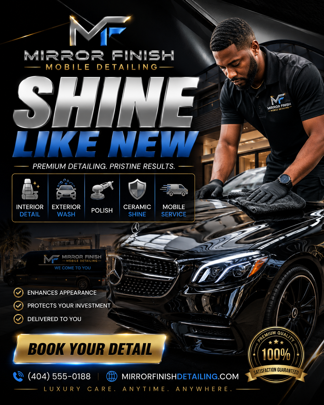Auto detailing advertisement sample